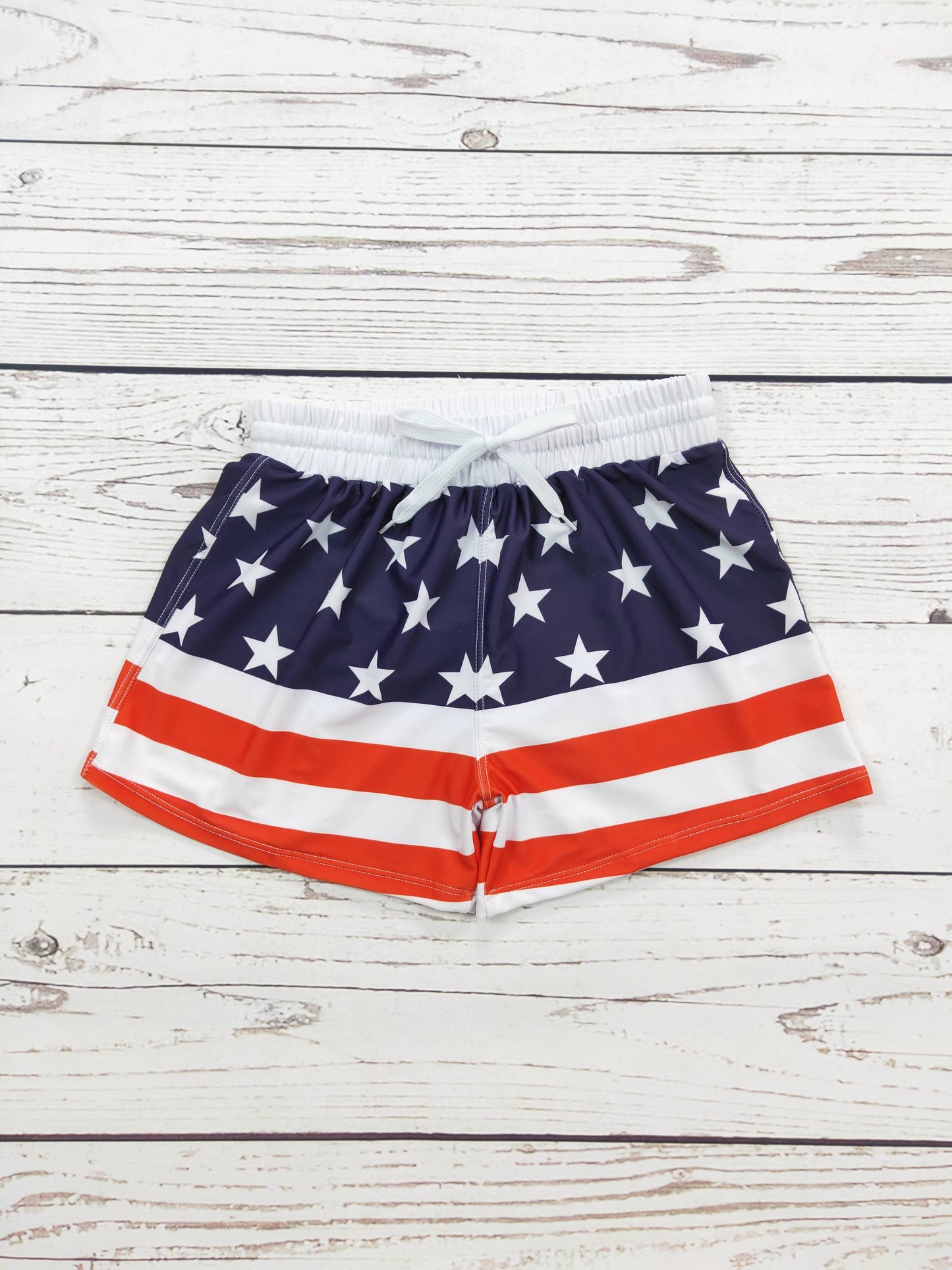 Patriotic 4Th Of July Boys Swim Shorts