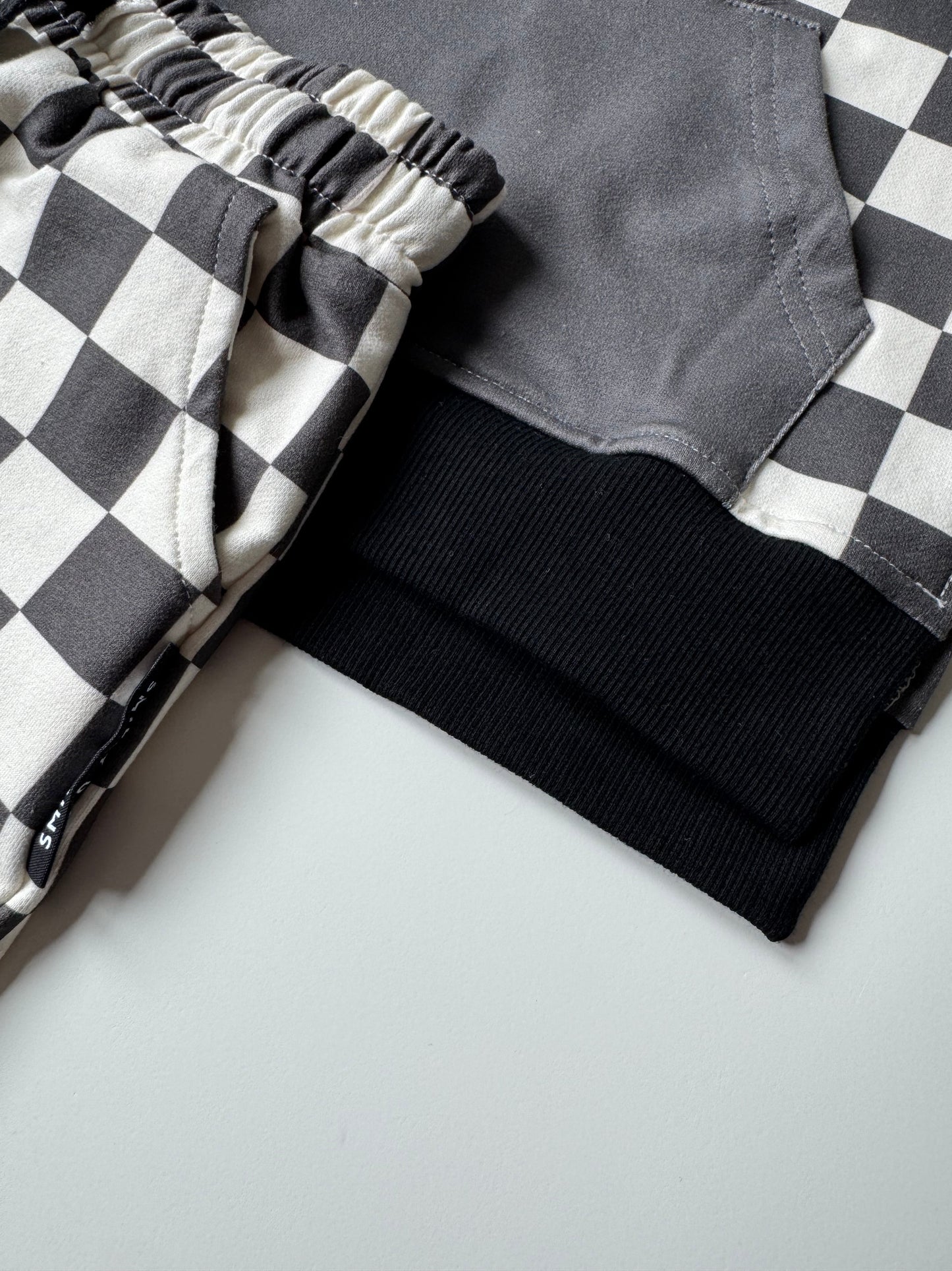 CHECKERED COLOR BLOCK • SHORTS