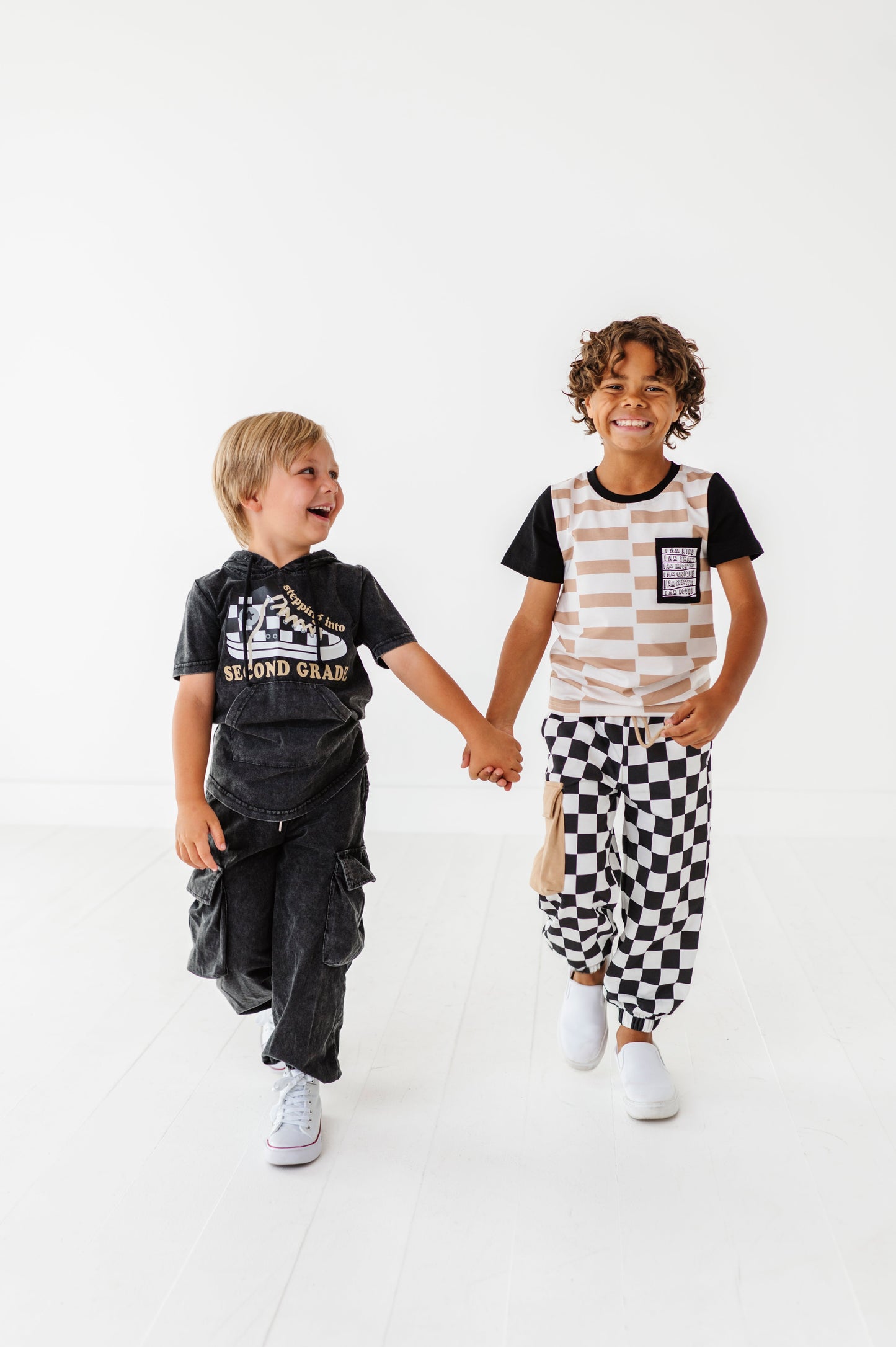 Chunky Tan Check Affirmation Pocket Tee