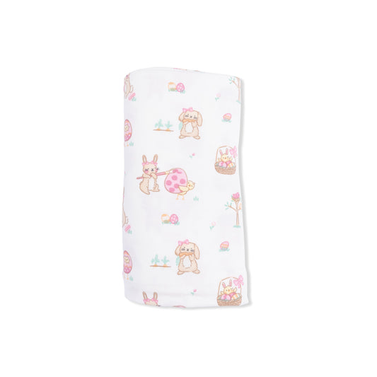 Easter Egg Hunt Pink - Swaddle Blanket