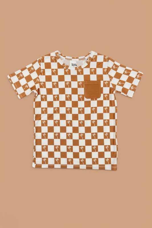 EXCLUSIVE SANDY BEACH CHECKERS DREAM POCKET TEE
