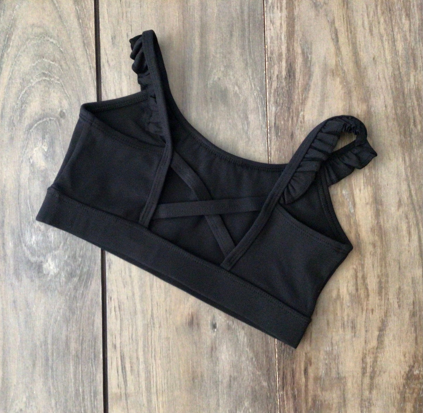 The Phoenix Black Ruffle Top