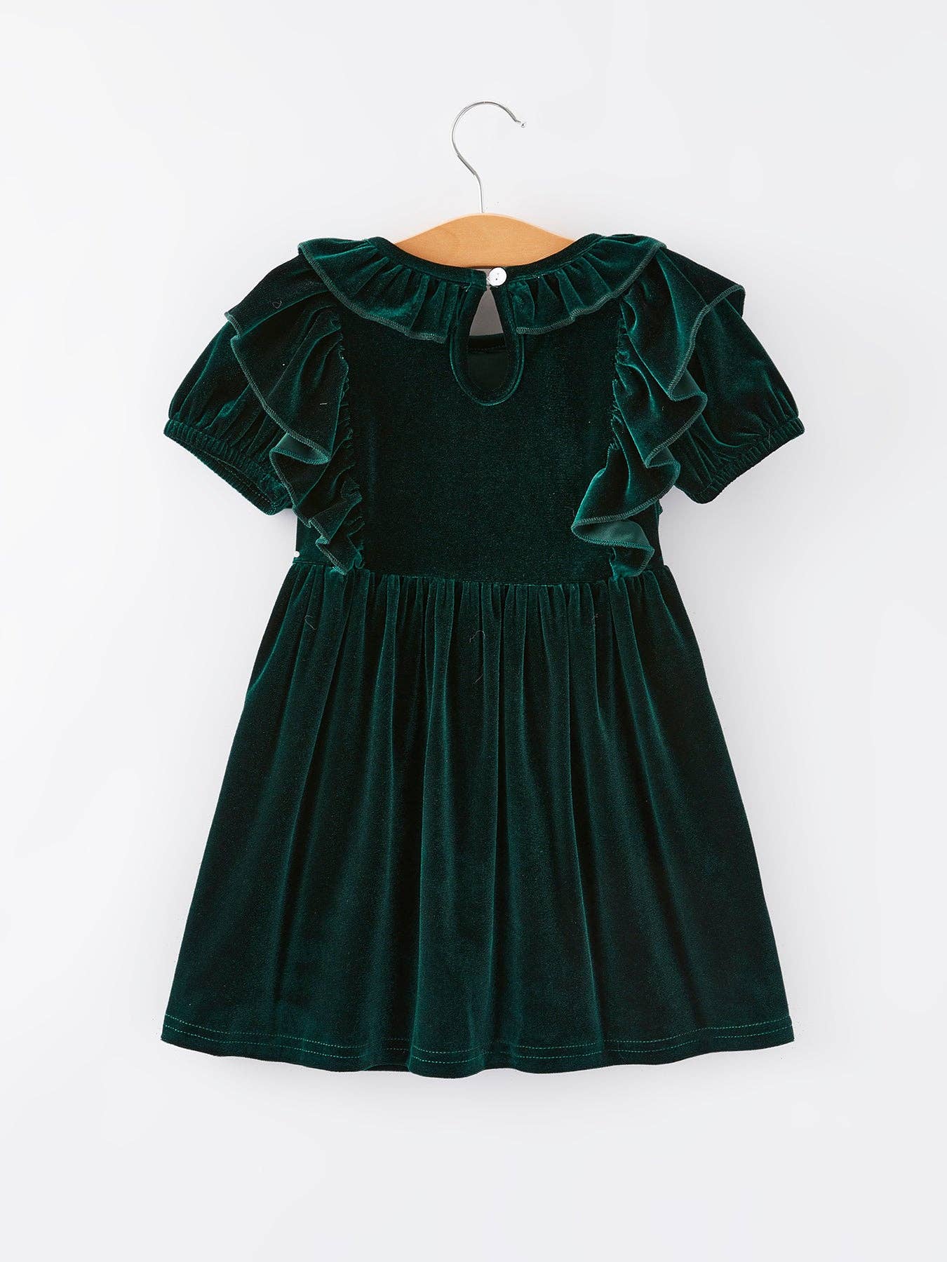 Dark Green Velvet Dress