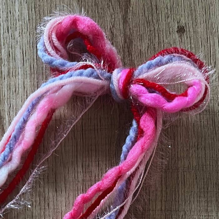 Whimsical Yarn Hair Bow for girls