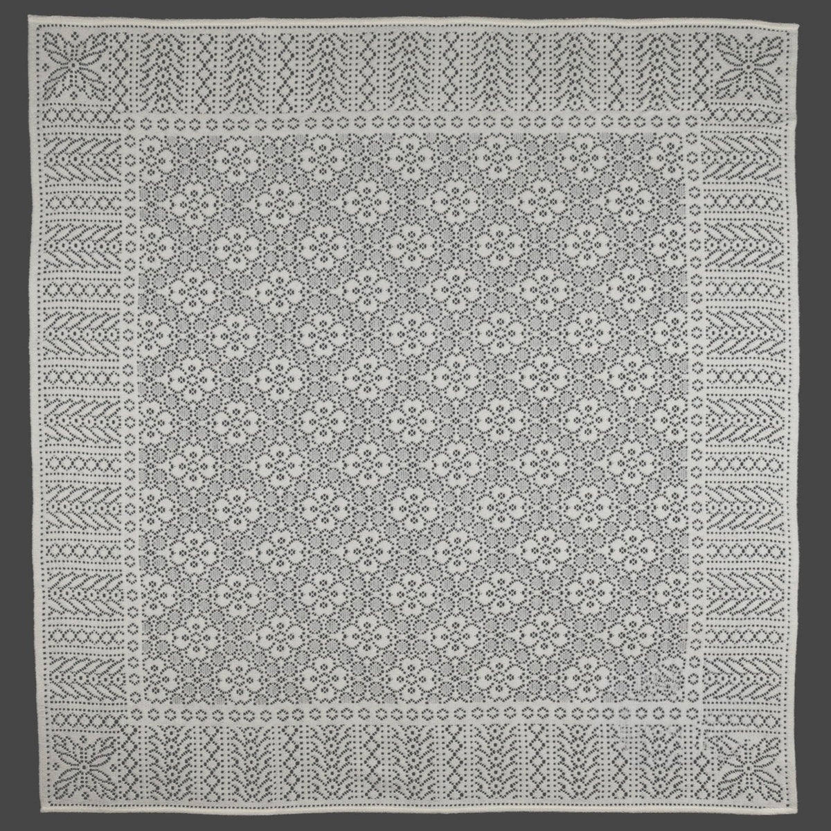 Southampton Home Lace Weave Baby Shawl - Ivory