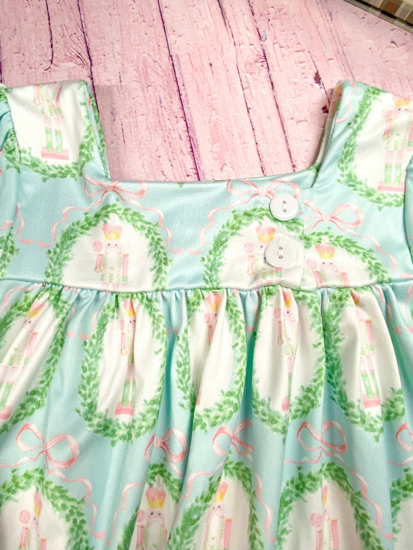 Nutcracker & Tied Long Sleeves Dress