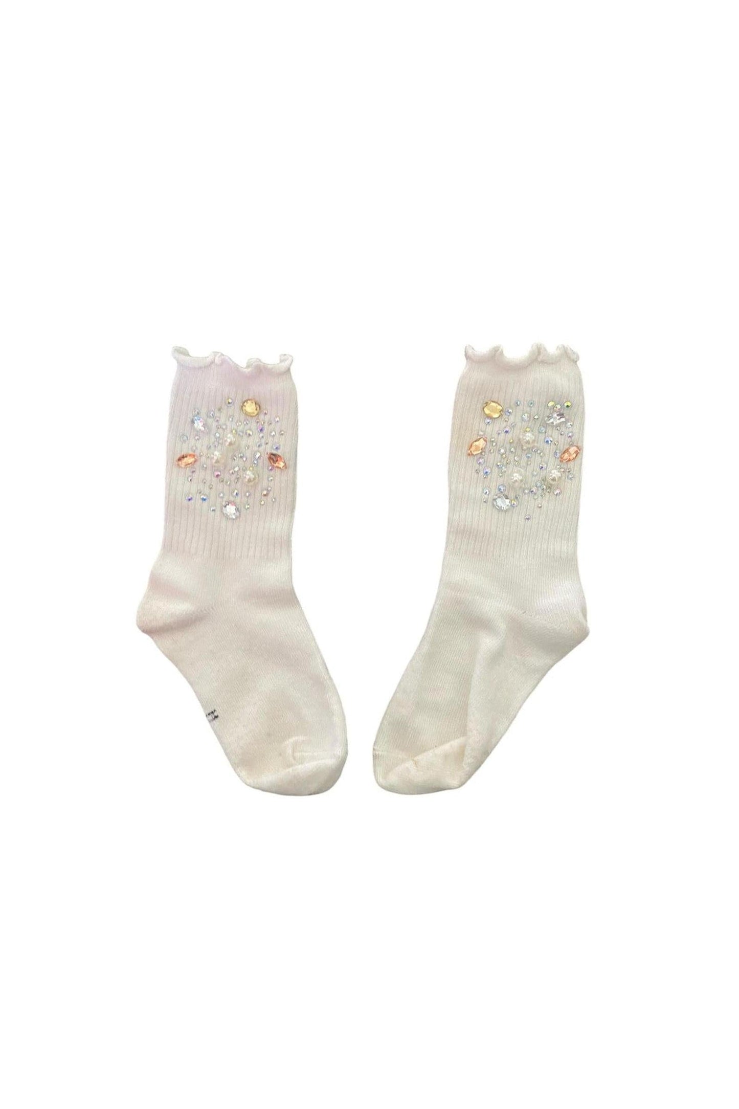 Silver and Gold Gem High Socks