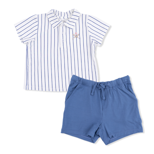 Baseball Stripe - Polo with Everyday Short