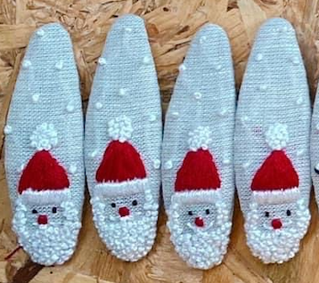 Xmas Theme Embroidered Hair Barrette, Christmas Collection