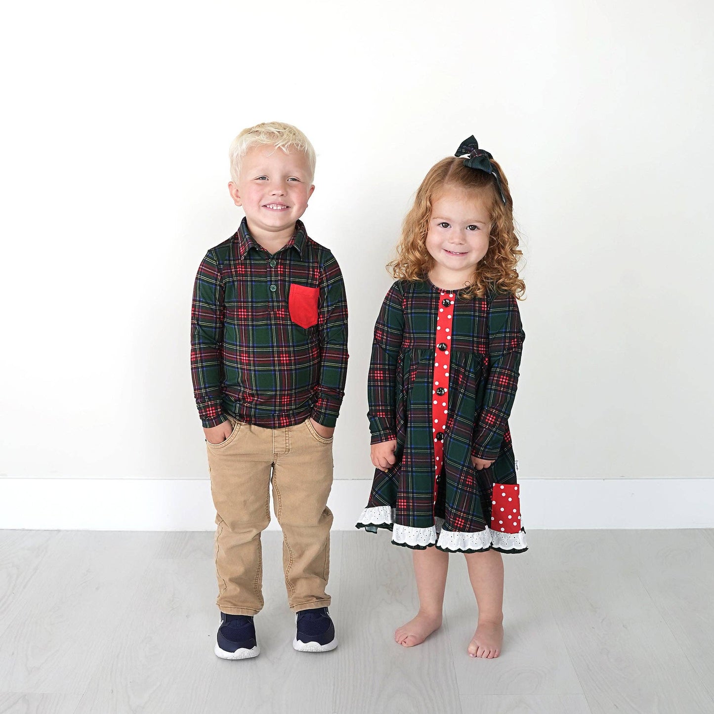 Tartan Button Dress