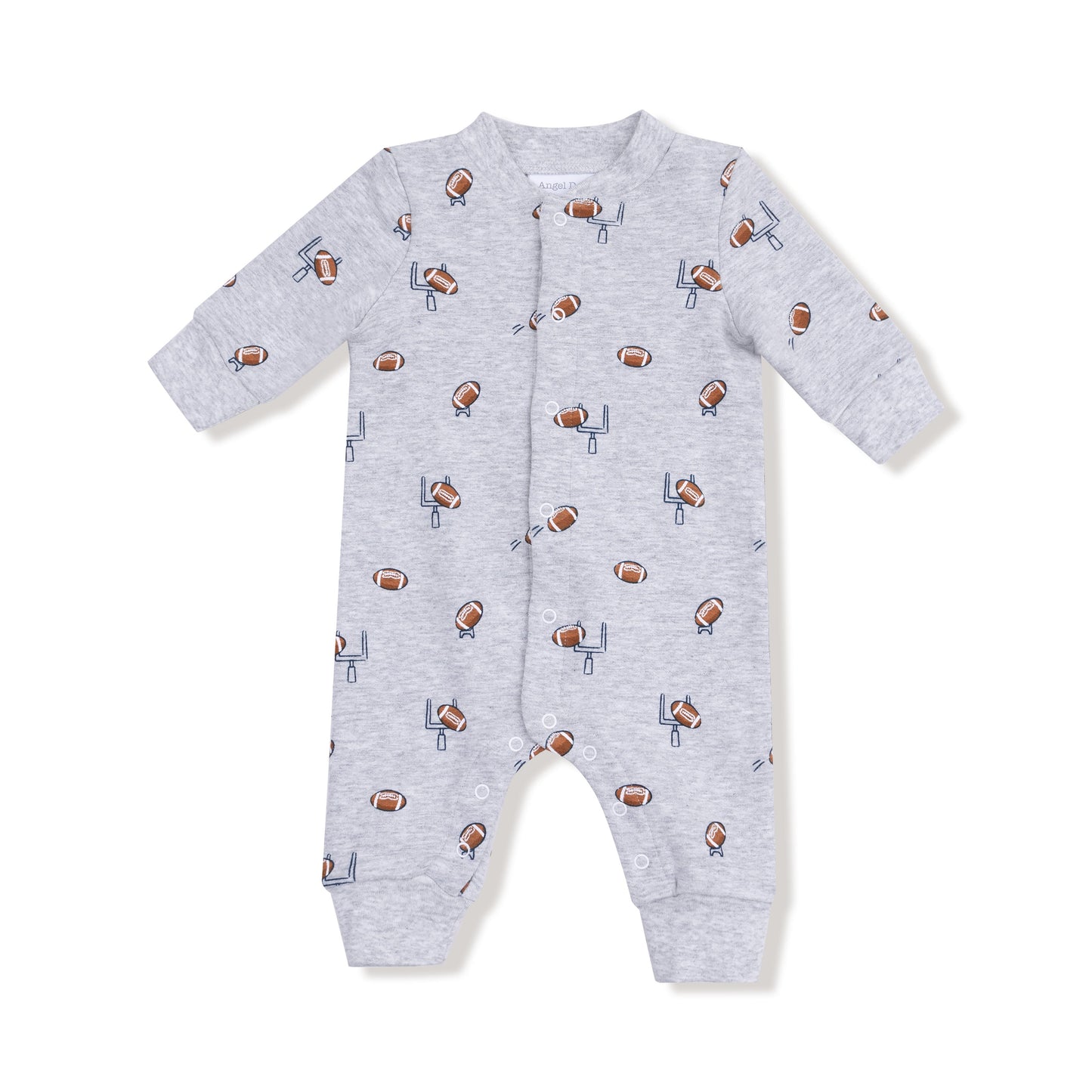 Baseball Collar Romper With Front Placket