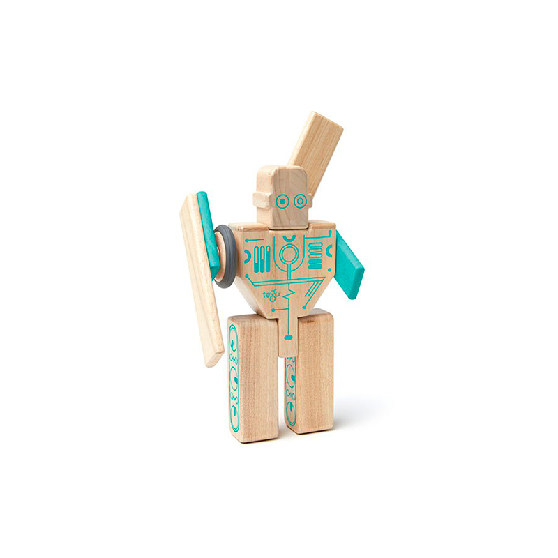 Magbot Magnetic Wooden Blocks Future Collection, 9 pieces