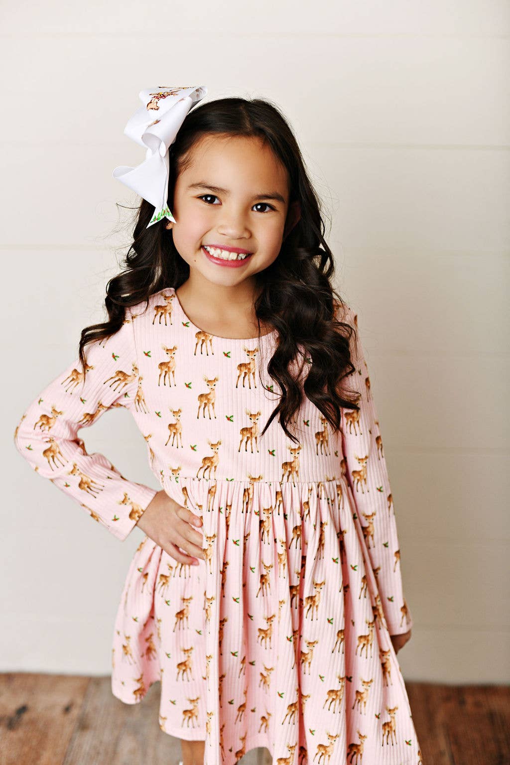 Reindeer Pink Holiday Dress
