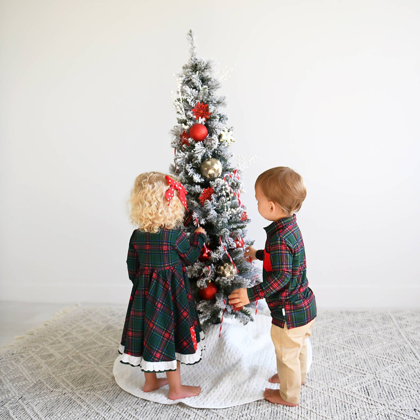 Tartan Button Dress