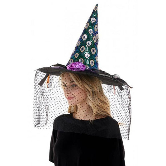 Halloween Witch Hat with Veil