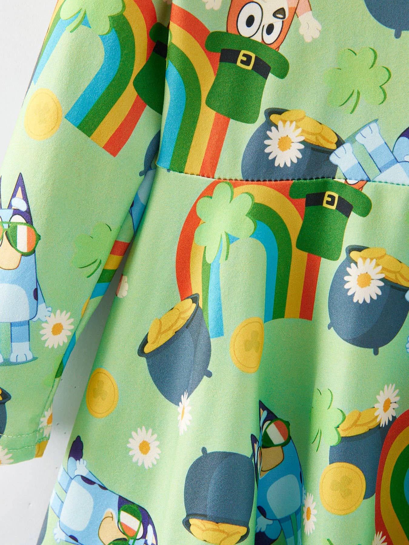 Blue Dog Saint Patricks Day Girls Dress