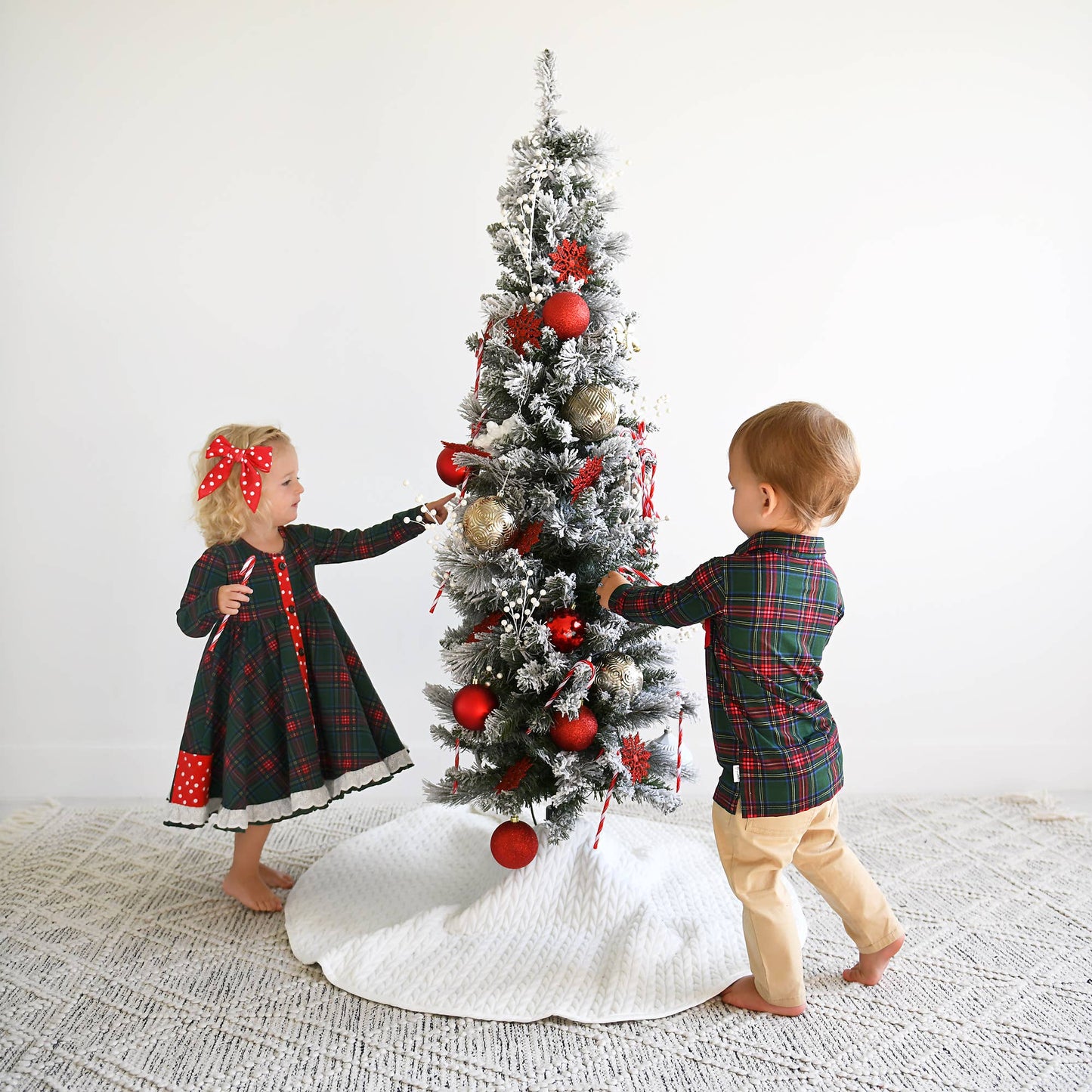 Tartan Button Dress