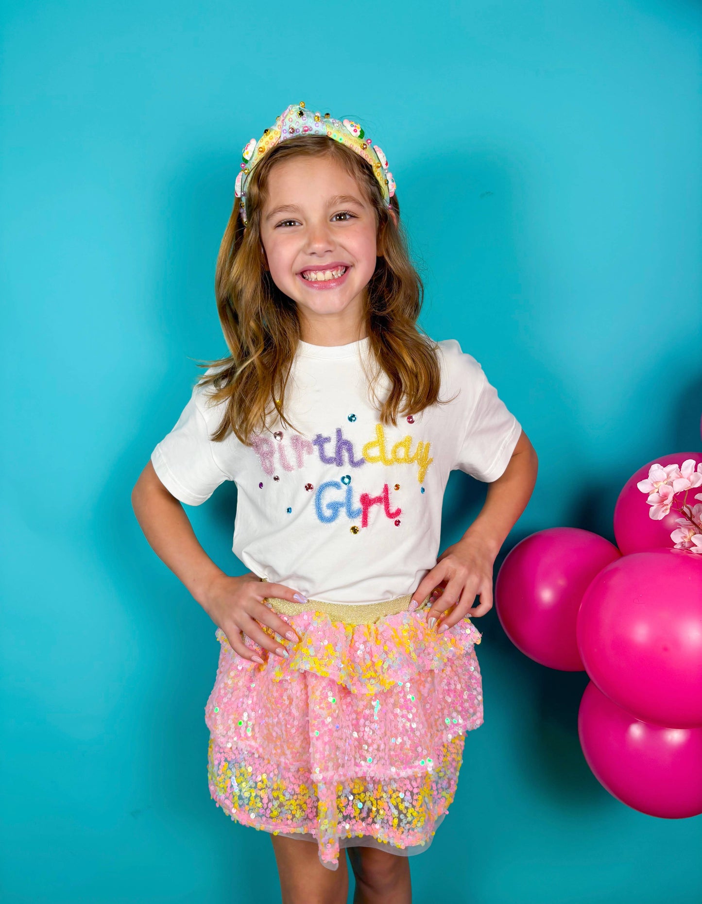 Birthday Girl Tinsel Top