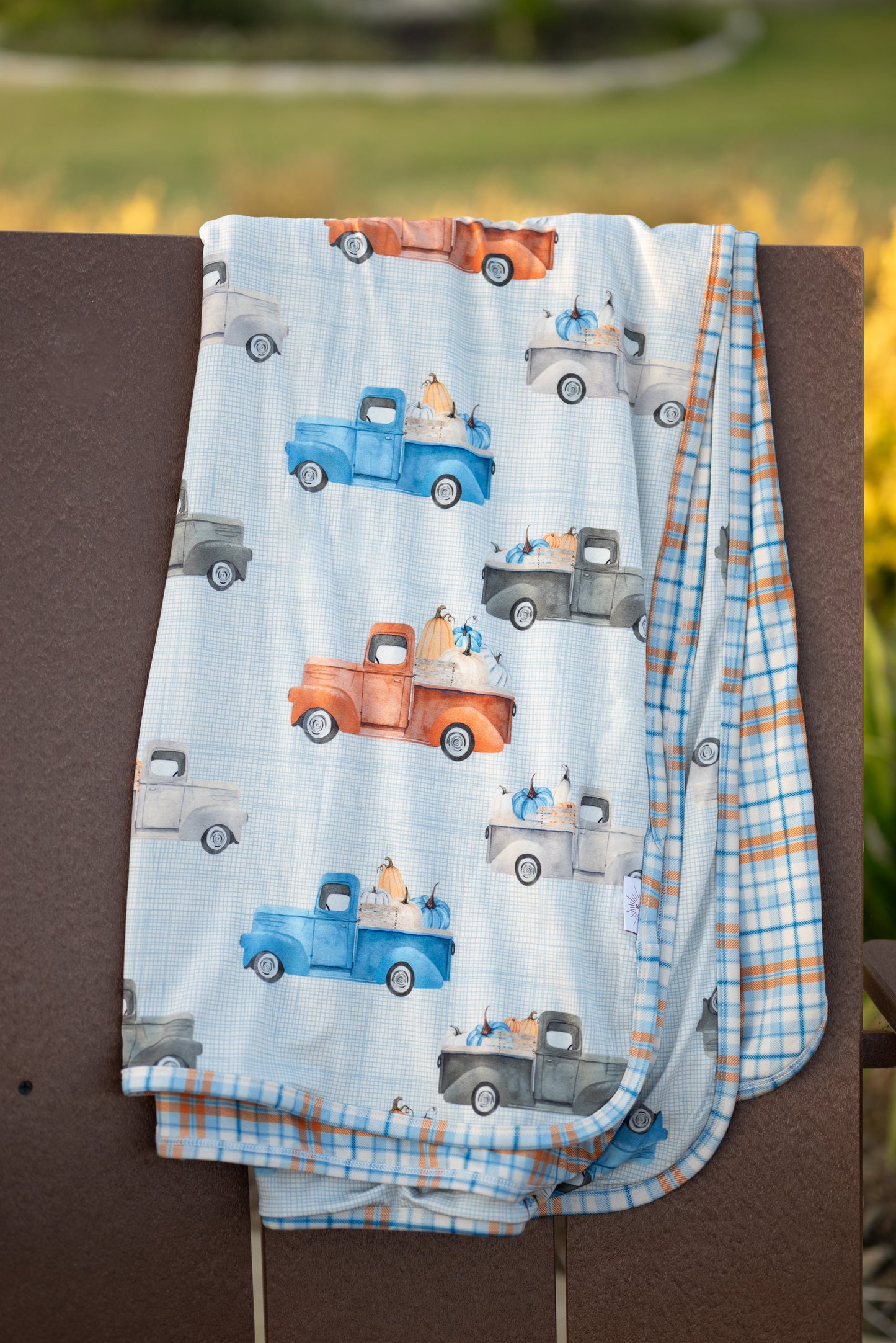 Harvest Trucks Blanket