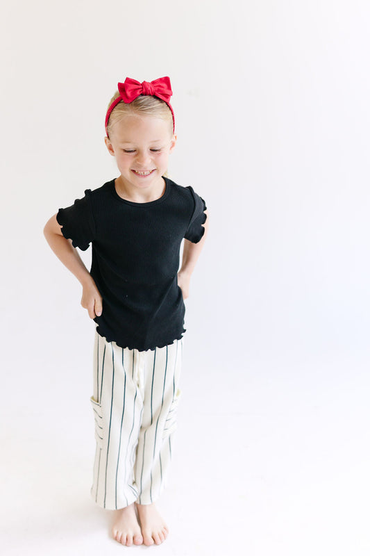 Red Solid Bow Headband