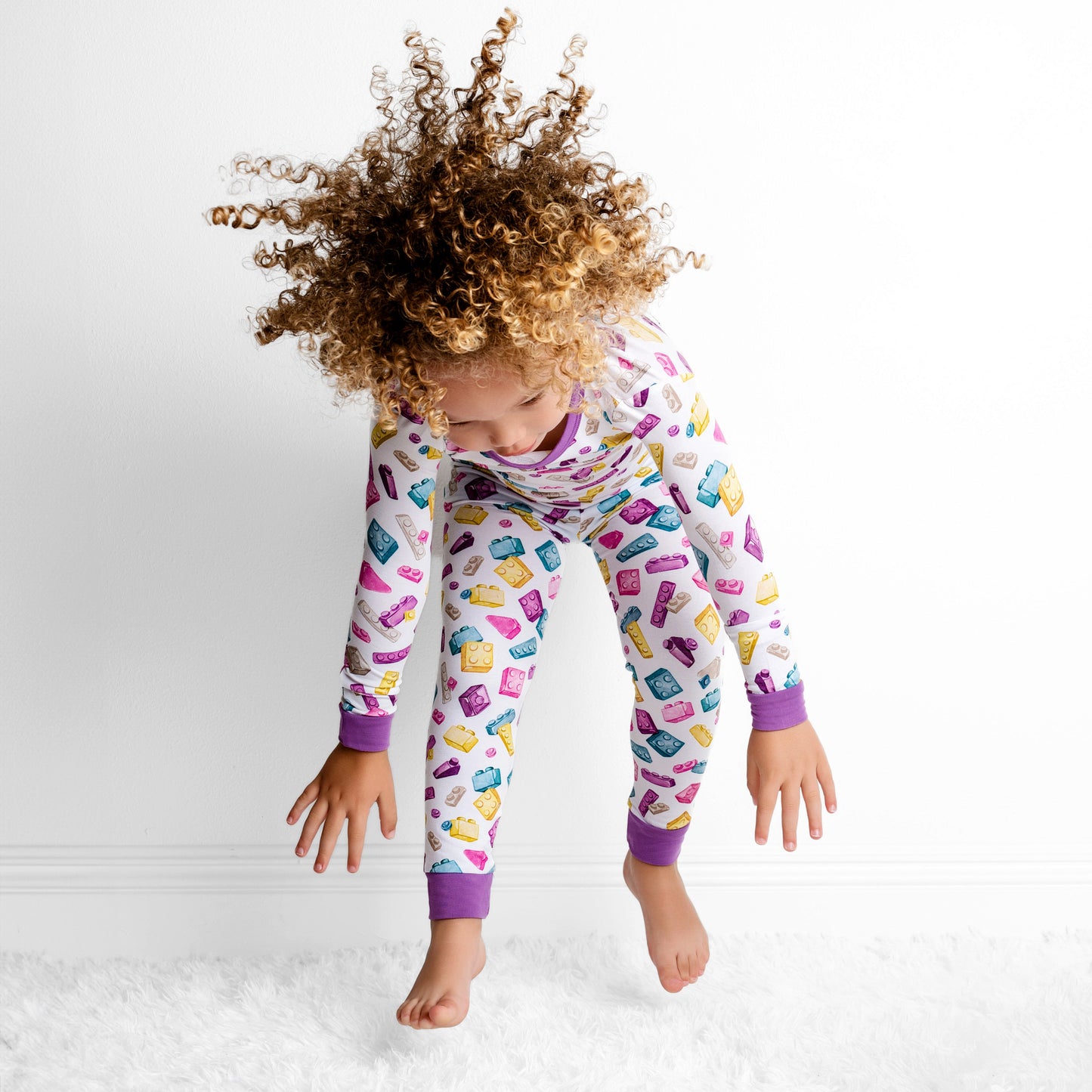 Block Party (Purple) Long Sleeve Pajama Set