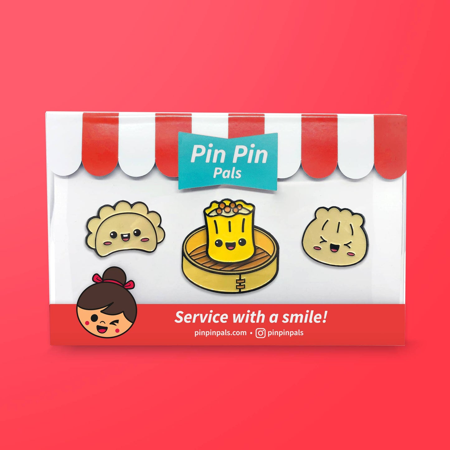 Dim Sum Basket Interchangeable Enamel Pin Set