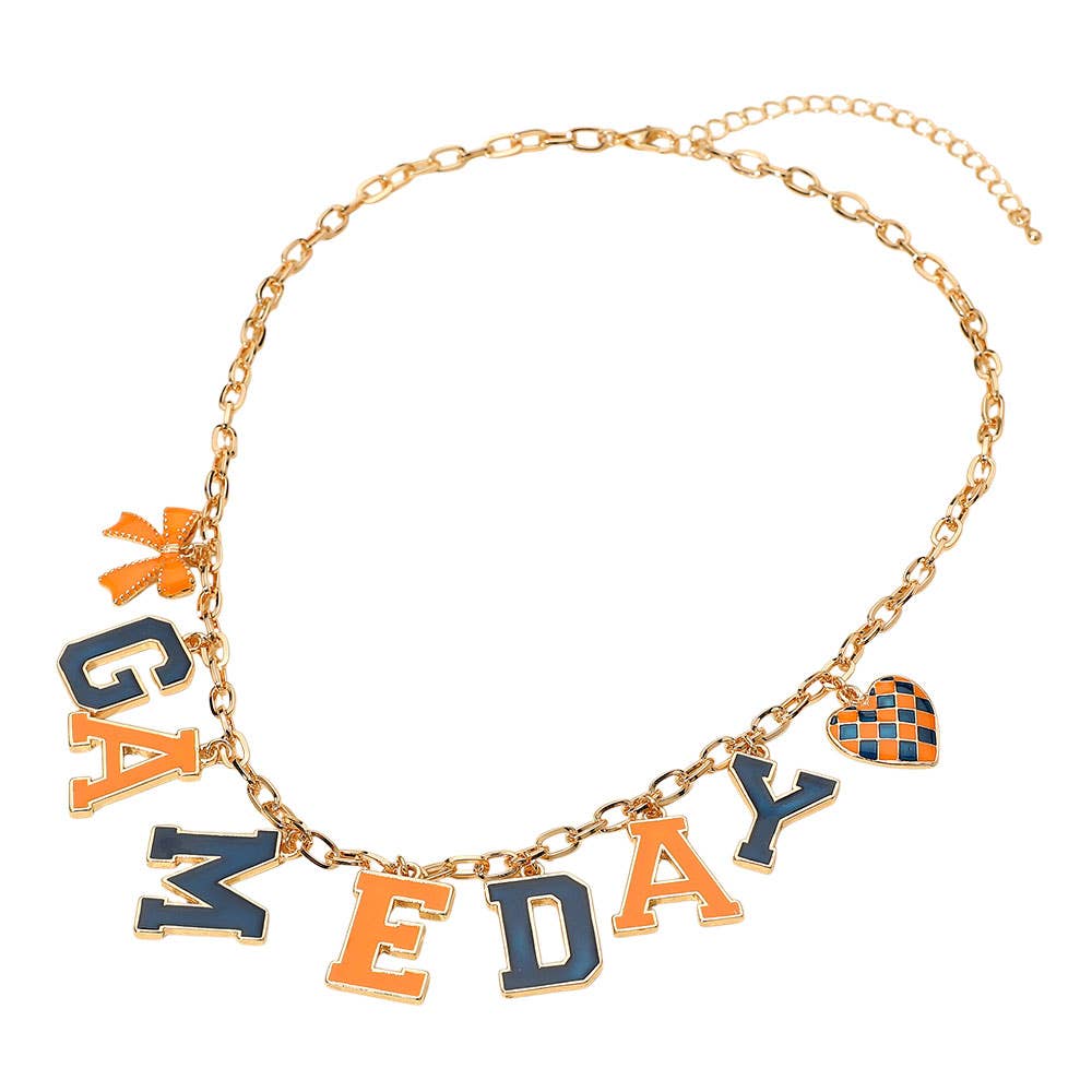 GAME DAY Letter Charm Station Necklace