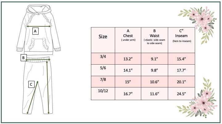 Santa Pocket Ruffle Hoodie & Leggings Set