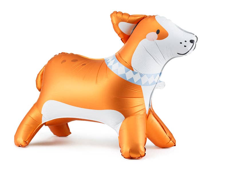 Corgi Standing Foil Balloon - Matte Finish with Dog Owner’s Card | 34.6x27.6 Inches