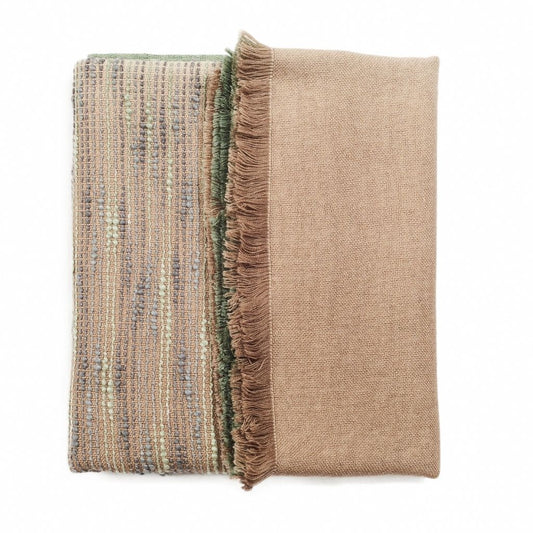 Merino Wool Bedspread with Hand Embroidery