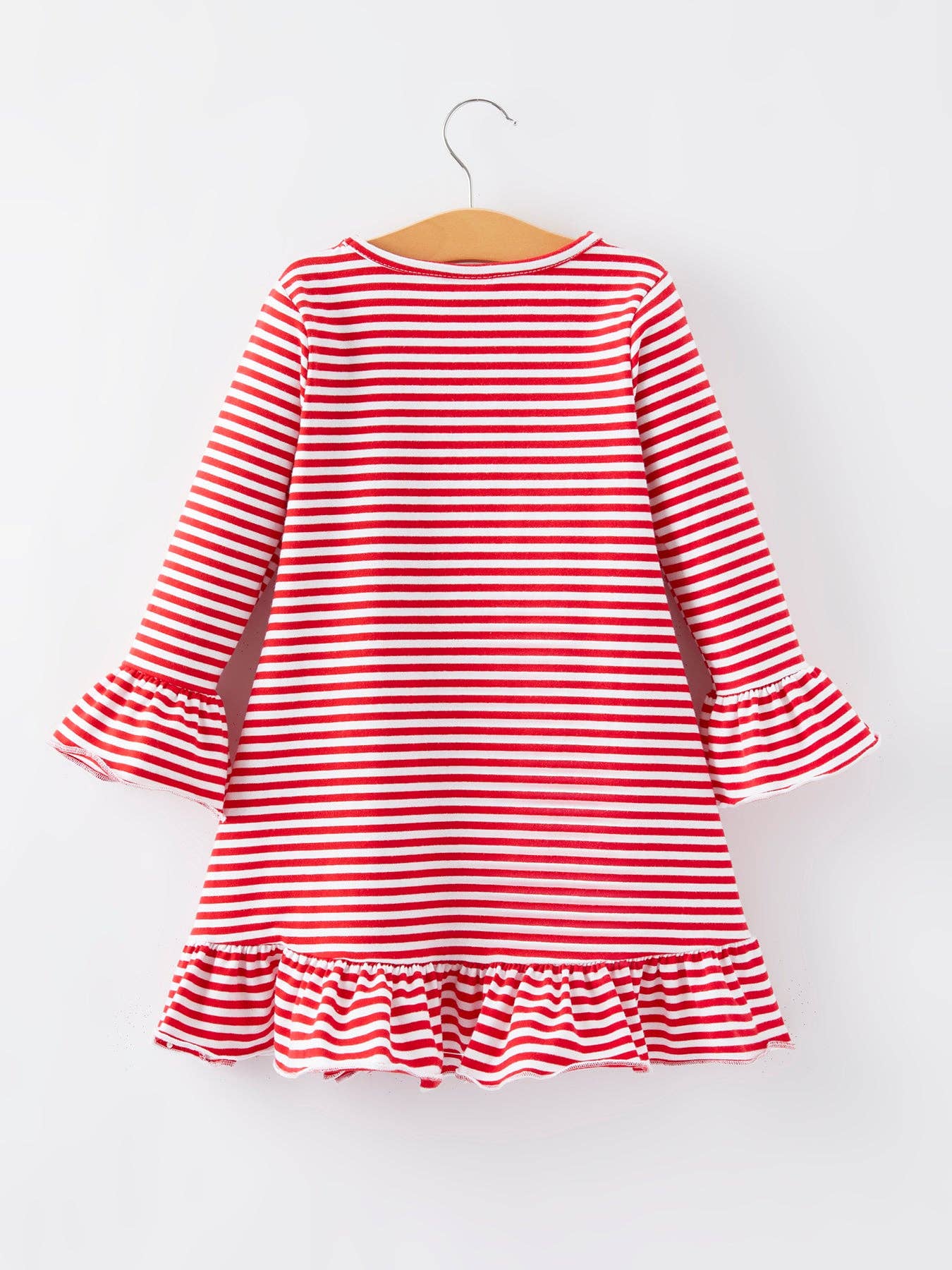 Christmas Tree Print Striped Dress