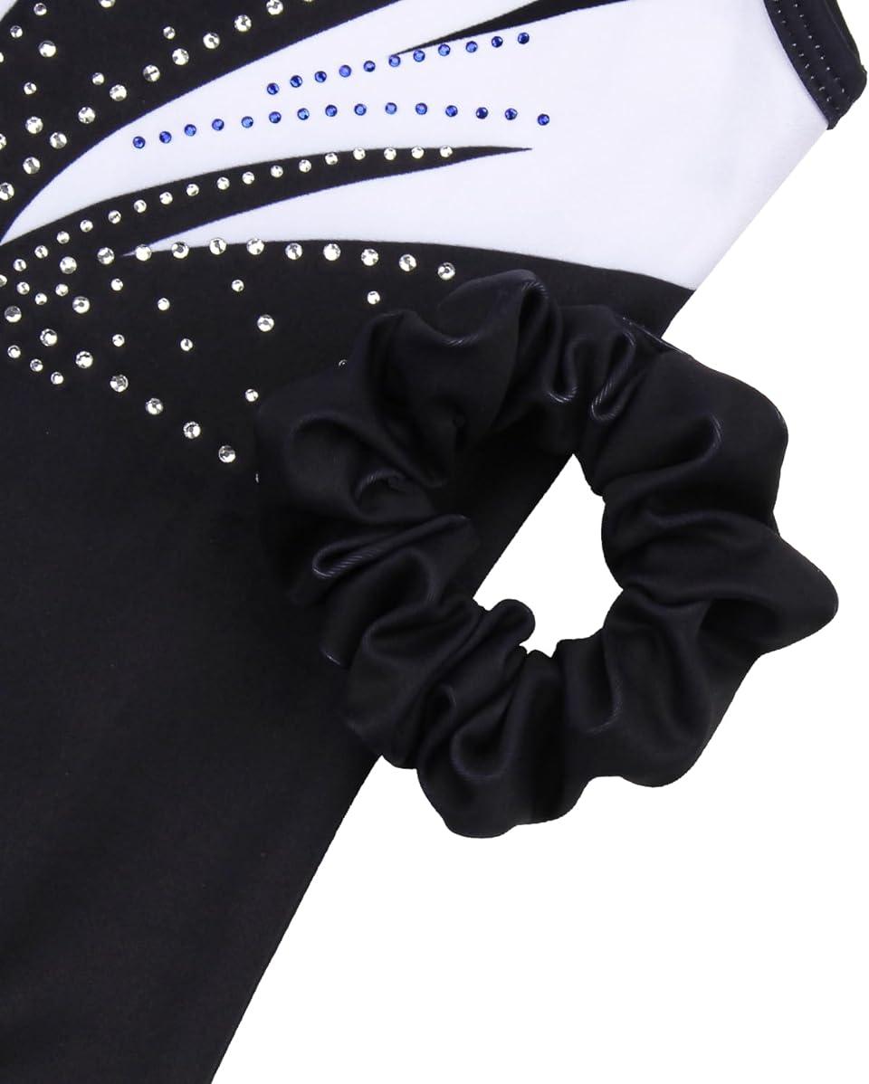 Black and White Starburst Gymnastics Leotard Set