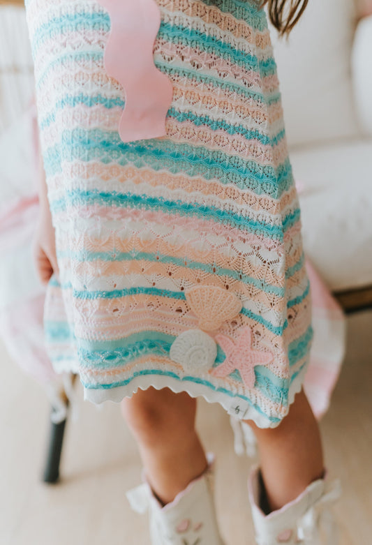 Seashore Stripe Knit Dress Set