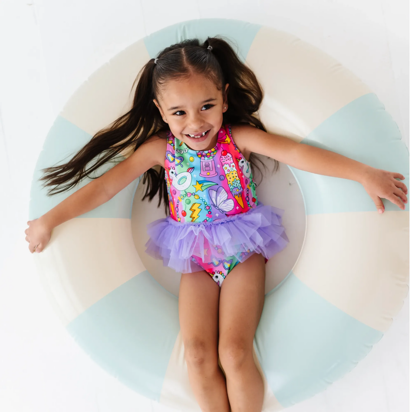 Cosmic Candyland Girls Swimsuit With Tutu