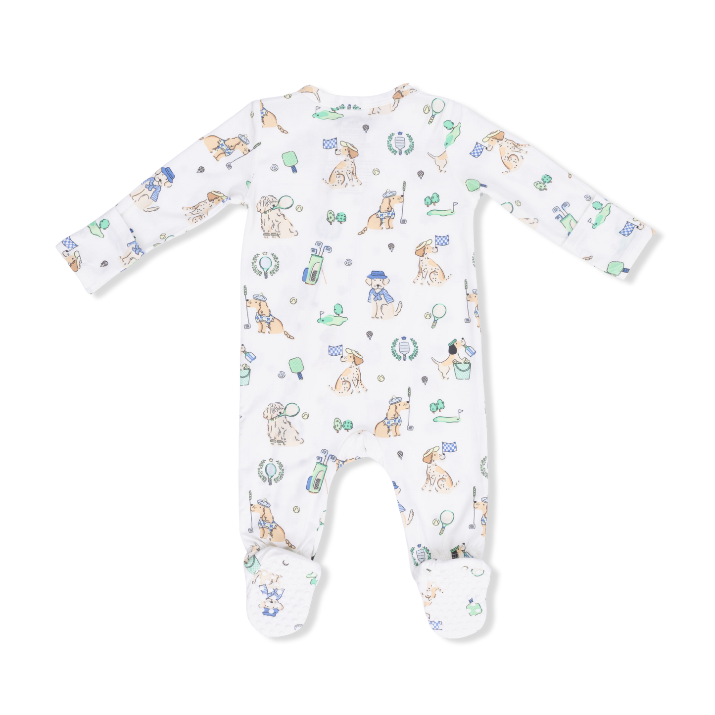 Country Club Dogs Neutral - 2 Way Zipper Footie