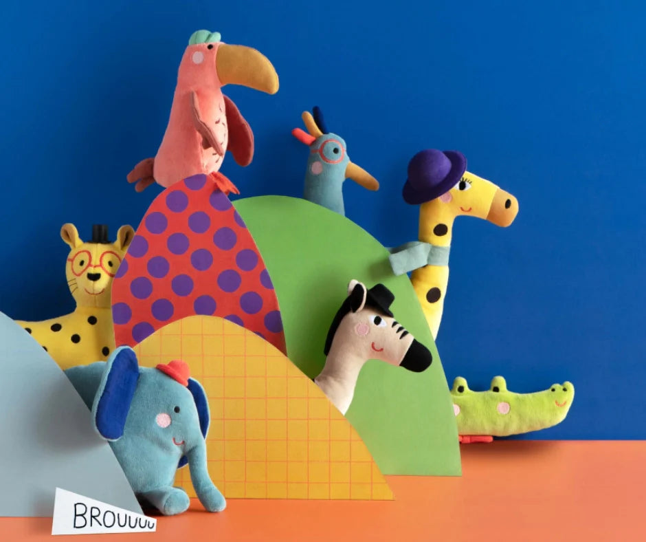 Giraffe Rattle "The Toupitis" collection