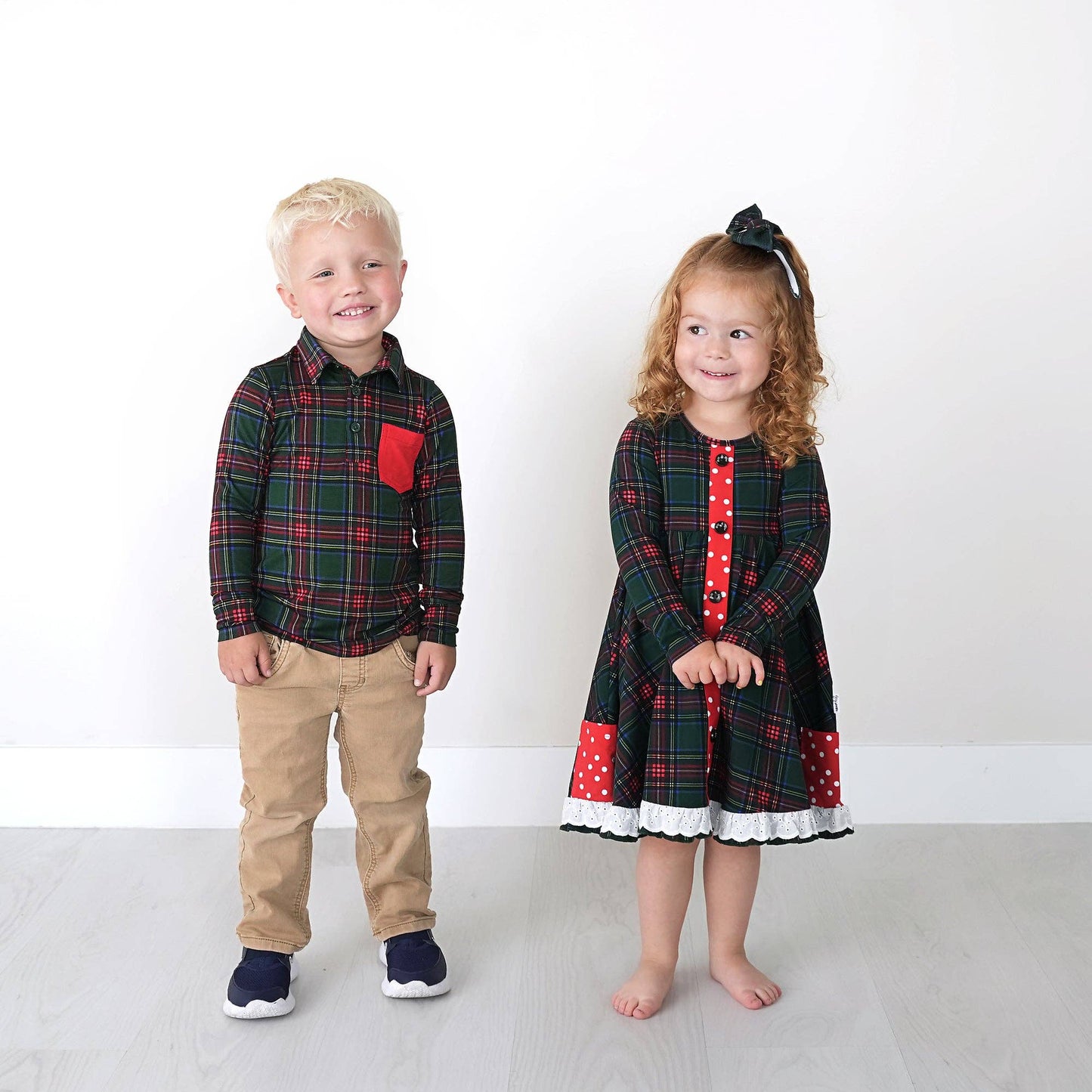 Tartan Button Dress