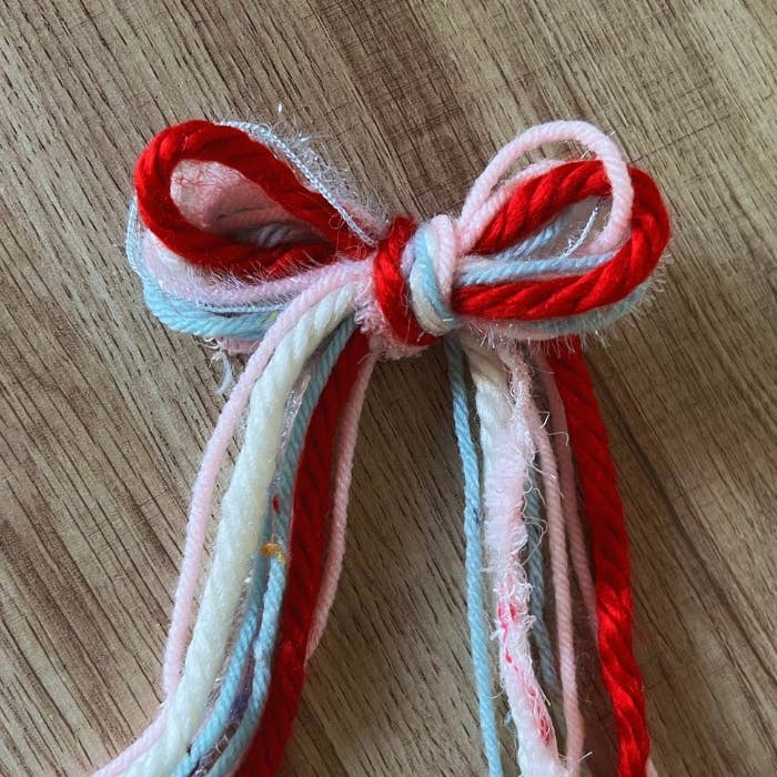 Whimsical Yarn Hair Bow for girls