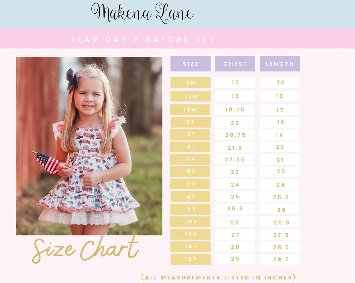 Flag Day Pinafore Set