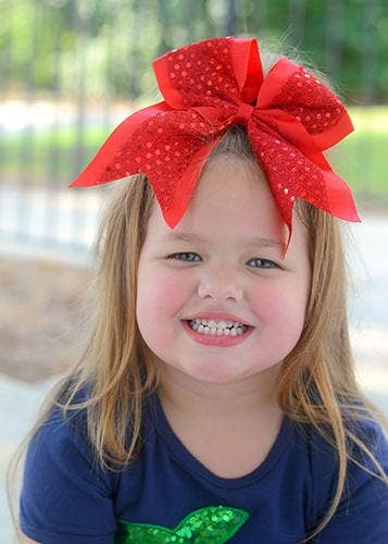 Sequin Cheer Hair Bows