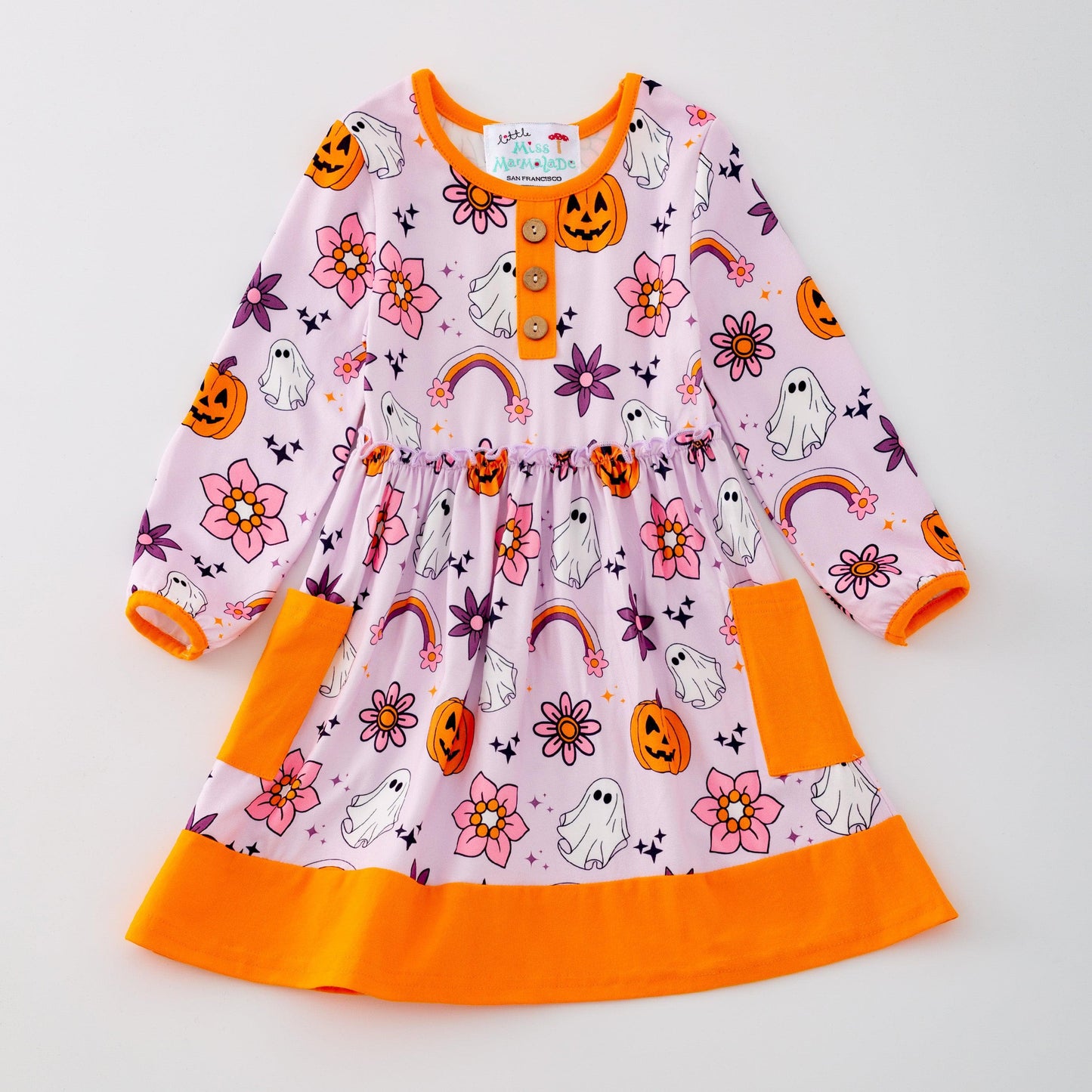 Halloween Rainbow Ghost Play Wear Dress