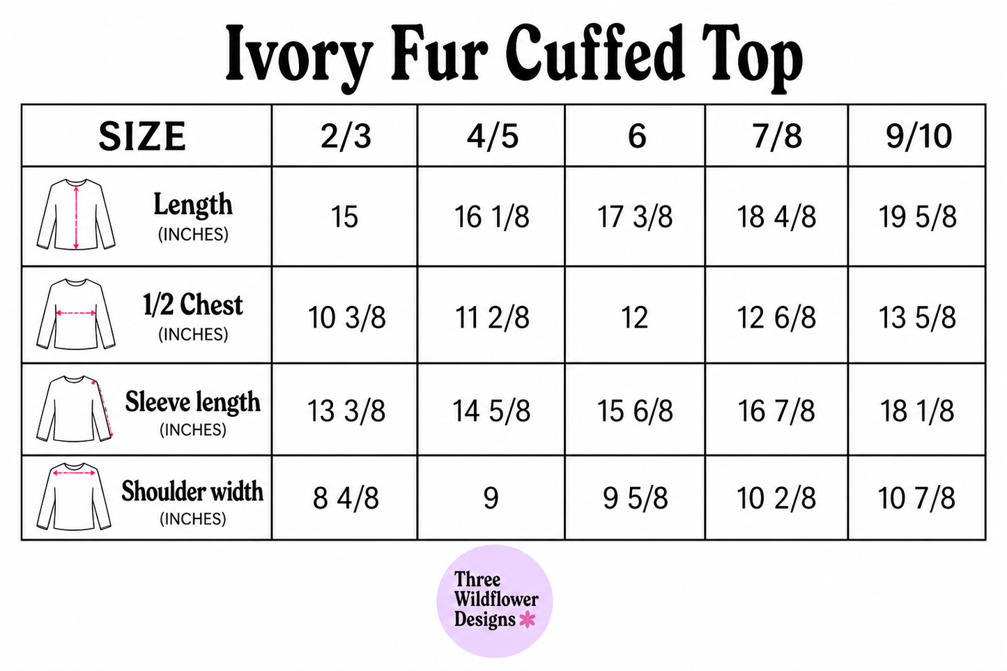 Ivory Faux Fur Cuff Long Sleeve Top - preorder