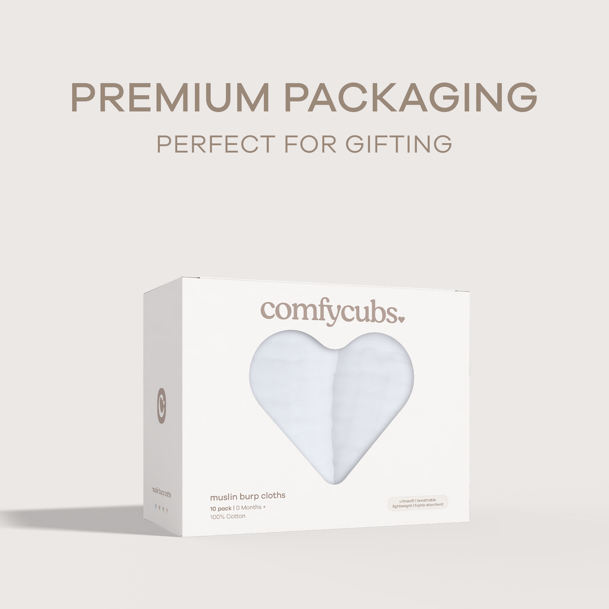 Muslin Burp Cloths in White