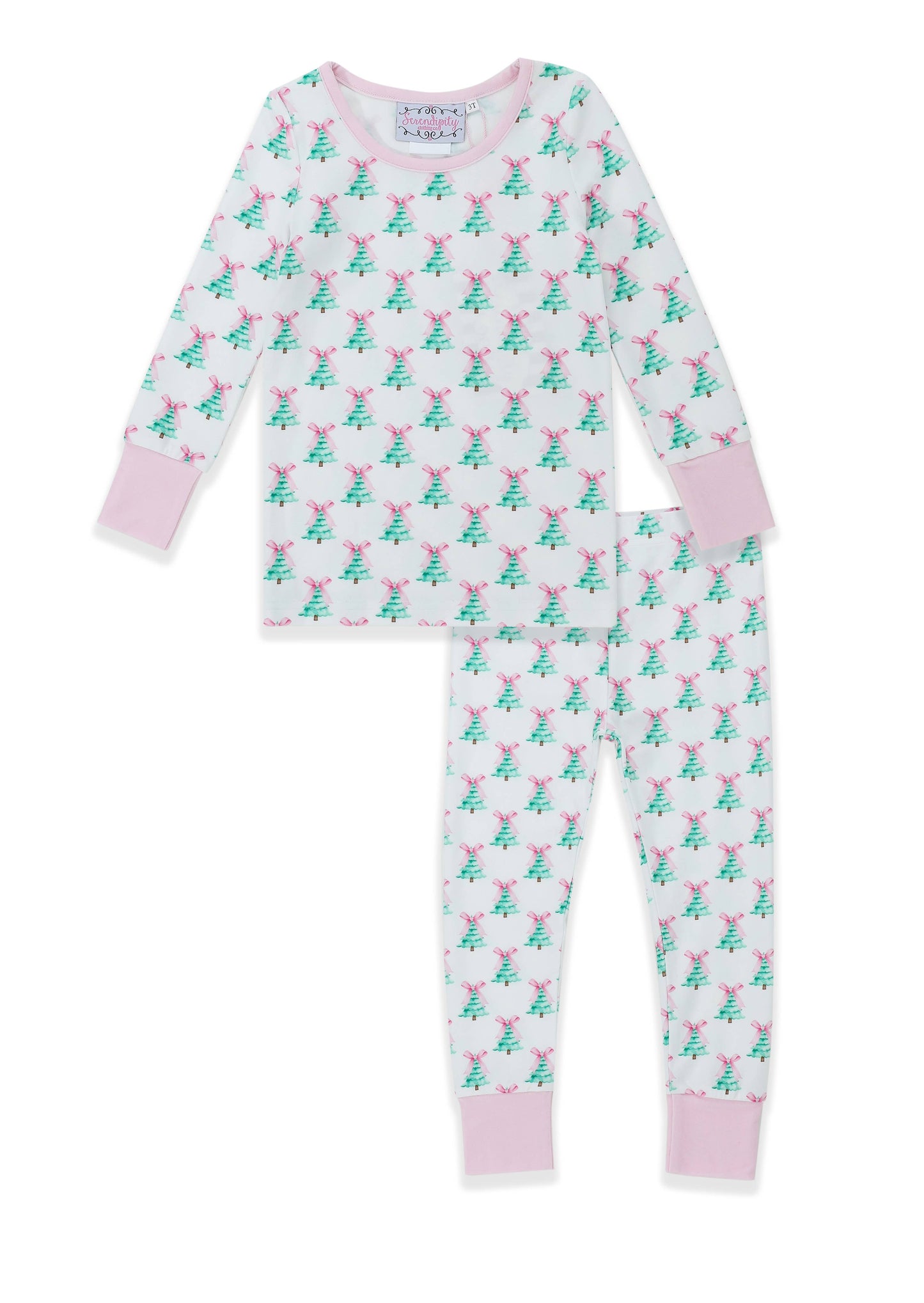 OH CHIRTMAS TREE BUTTERKNIT PJ SET