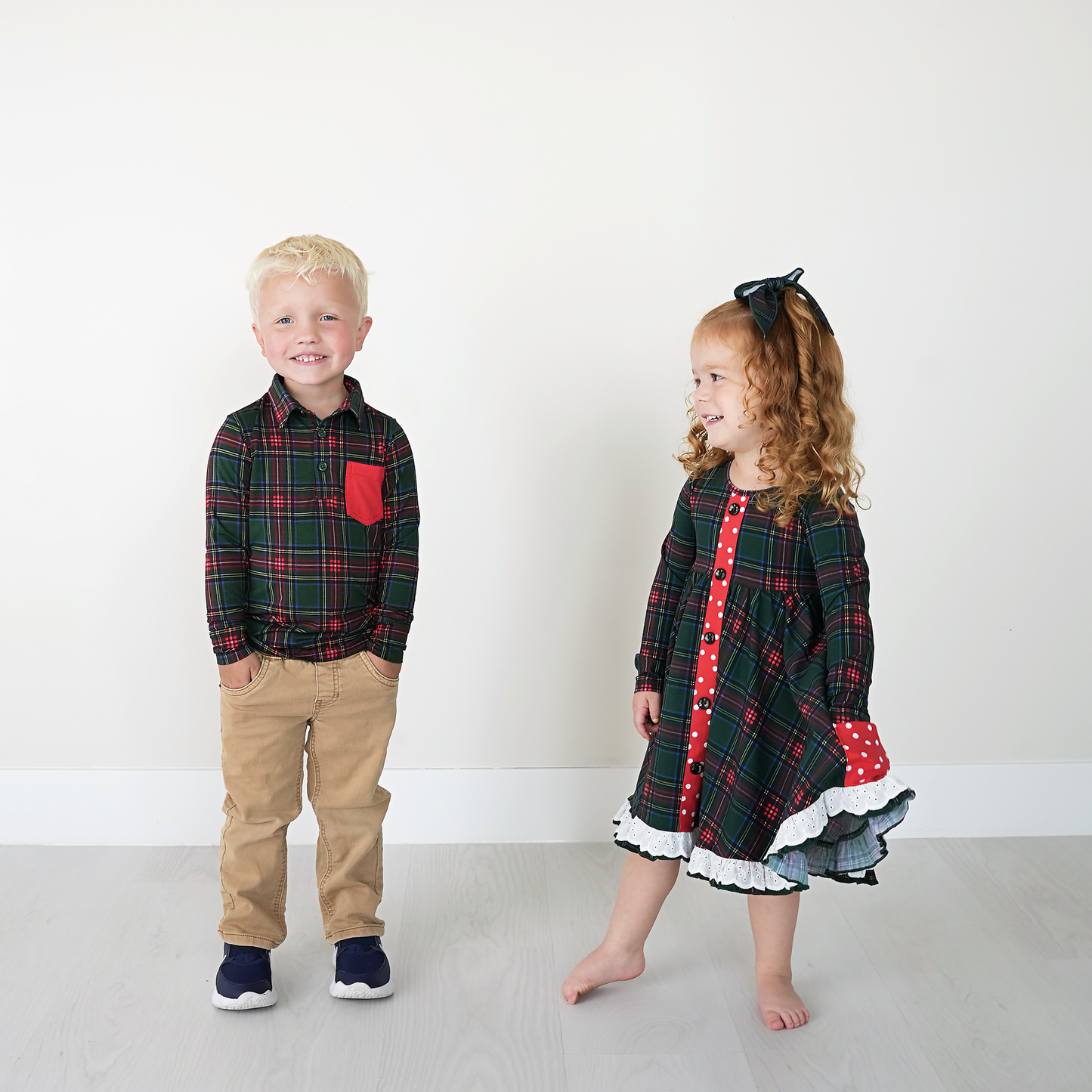 Tartan Button Dress