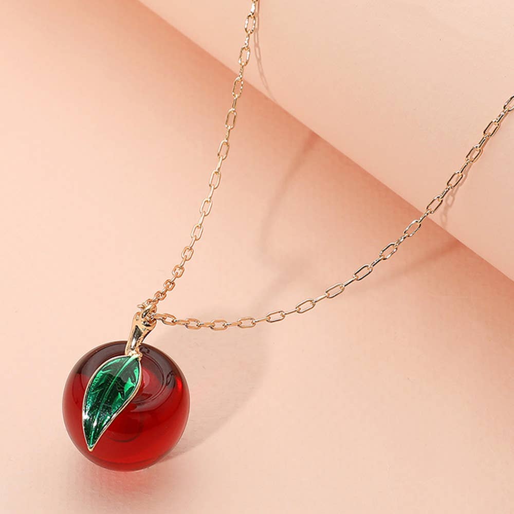 Apple Pendant Necklace