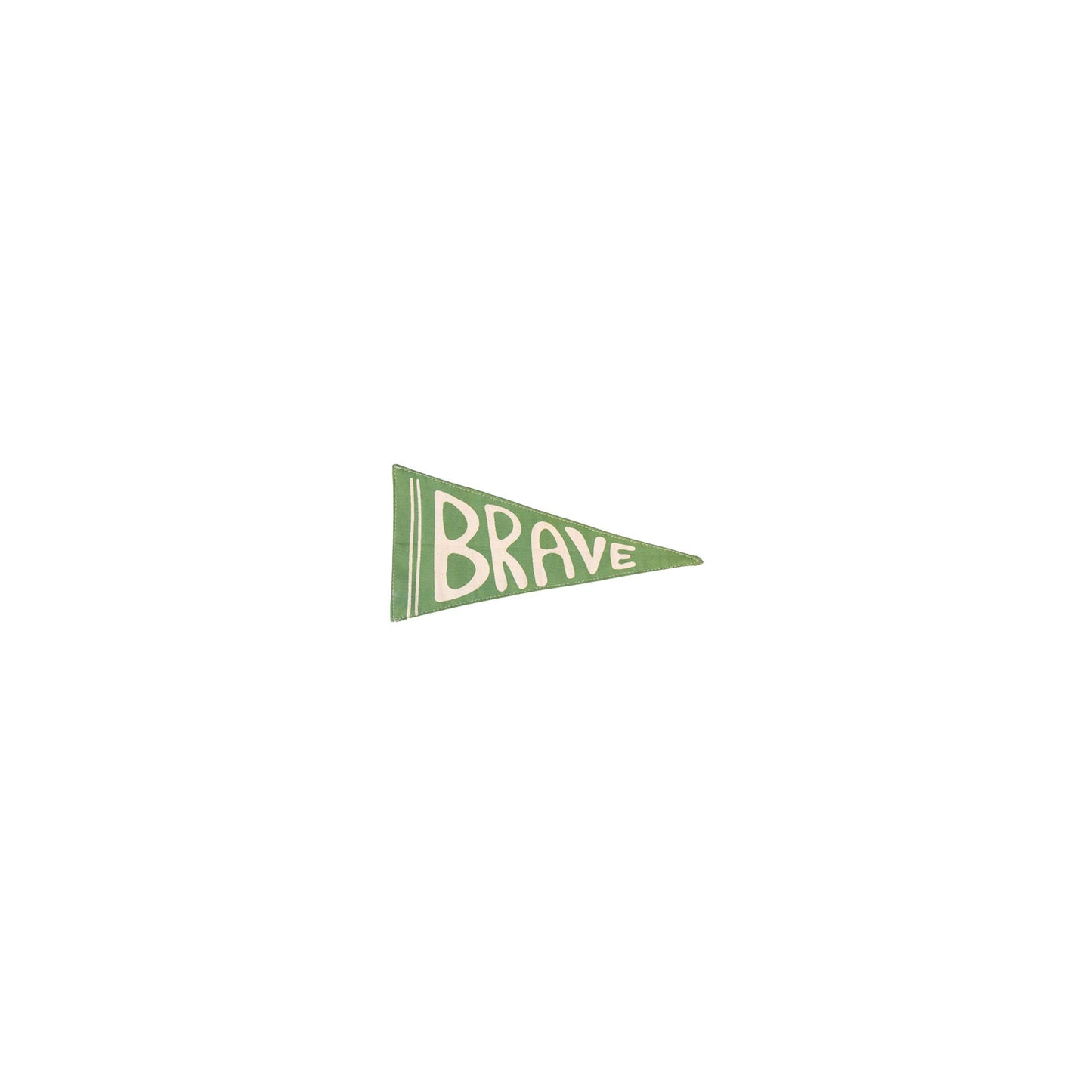 Brave Canvas Pennant | Handmade Triangle Wall Flag