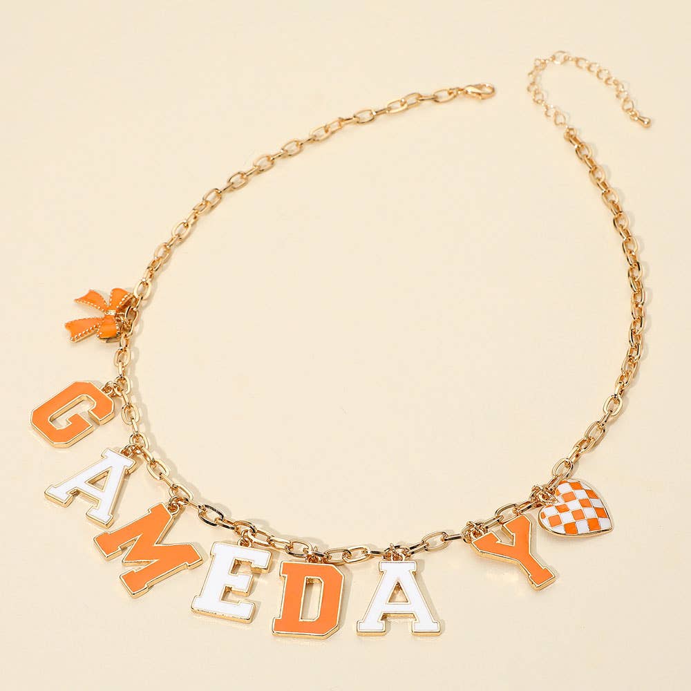 GAME DAY Letter Charm Station Necklace