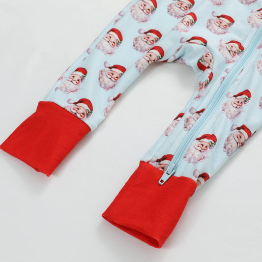 Santa Butterknit Zip Up Holiday Layette