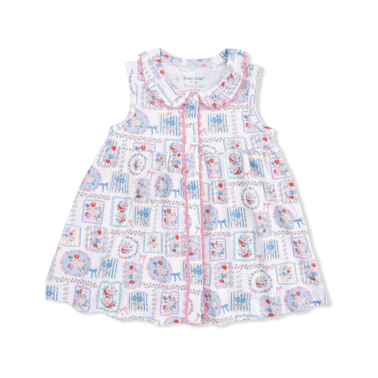 Julep's Floral Patchwork - Jill Dress with Bloomer & Knot Headband Set
